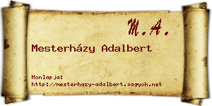 Mesterházy Adalbert névjegykártya